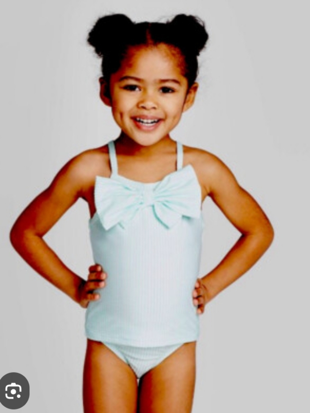 Cat & Jack Mint Stripe Girls One-Piece Swimsuit Size 18M